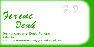 ferenc denk business card